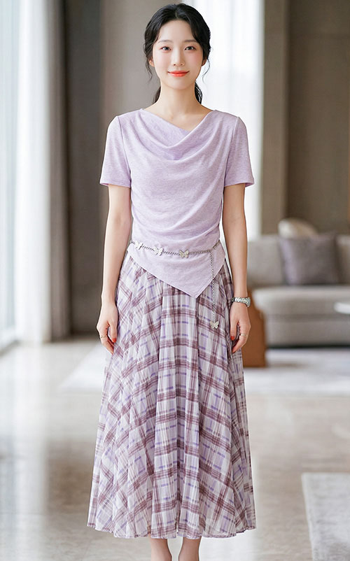 4✮- PAFRY2920 - Midi Dress (Top+Long Skirt)