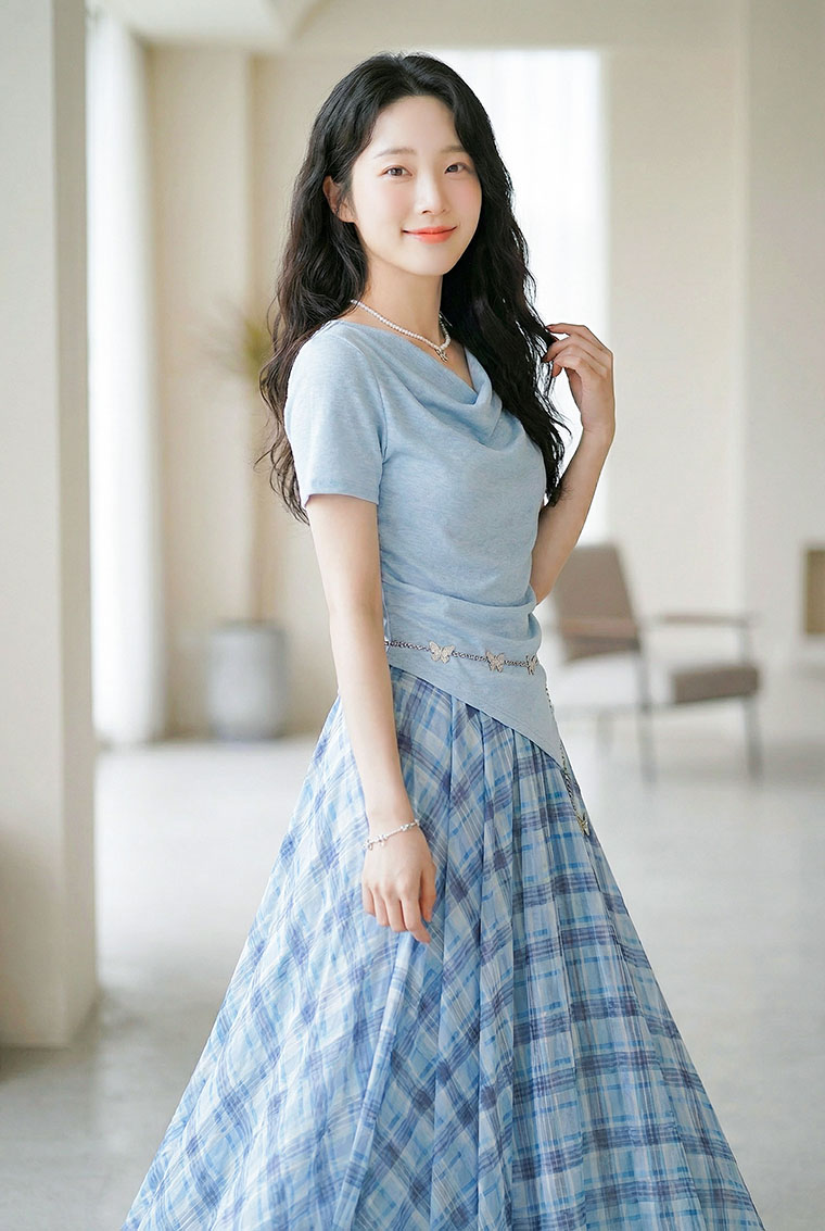 4✮- PAFRY2920 - Midi Dress (Top+Long Skirt)