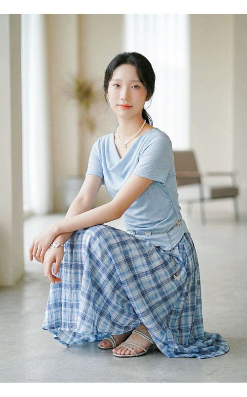 4✮- PAFRY2920 - Midi Dress (Top+Long Skirt)