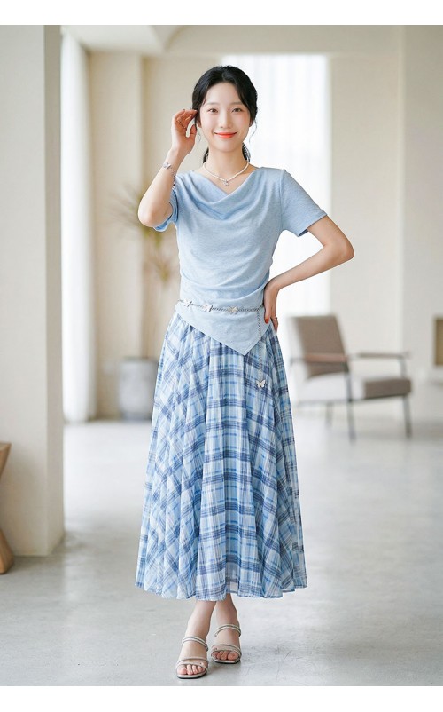 4✮- PAFRY2920 - Midi Dress (Top+Long Skirt)