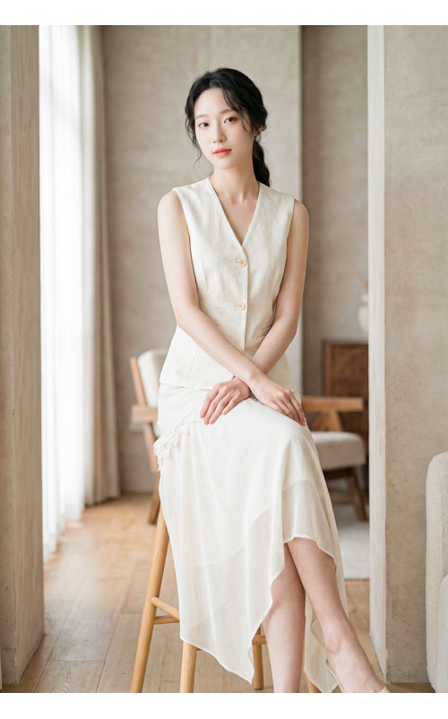 4✮- PAFRY2922 - Midi Dress (Top+Long Skirt)