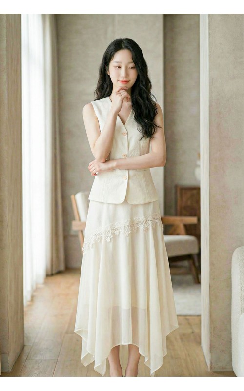 4✮- PAFRY2922 - Midi Dress (Top+Long Skirt)