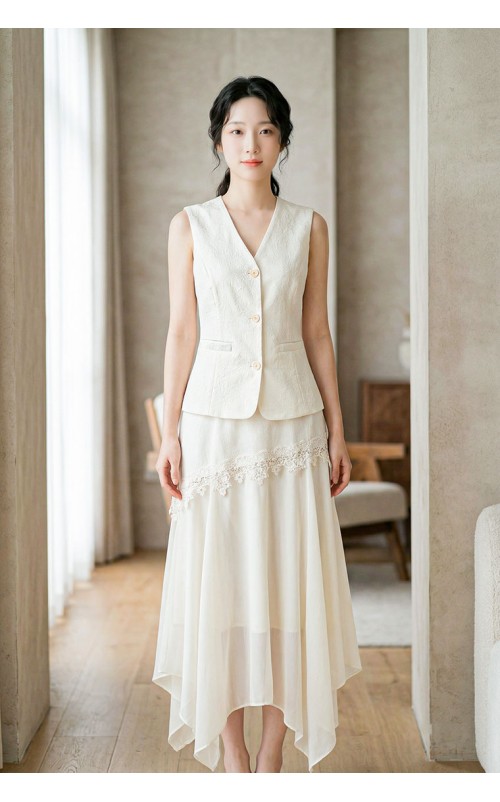 4✮- PAFRY2922 - Midi Dress (Top+Long Skirt)