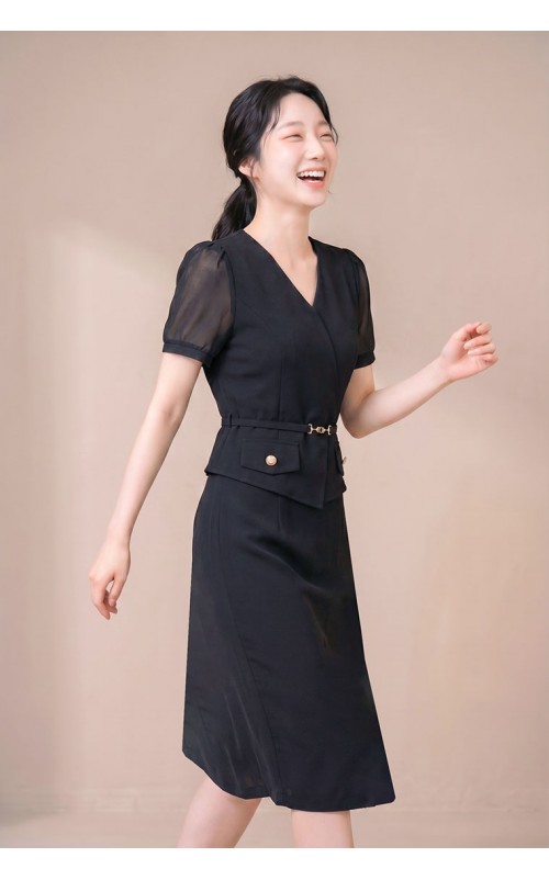 4✮- PAFRY2984 - Bodycon Dress (Small Cutting)