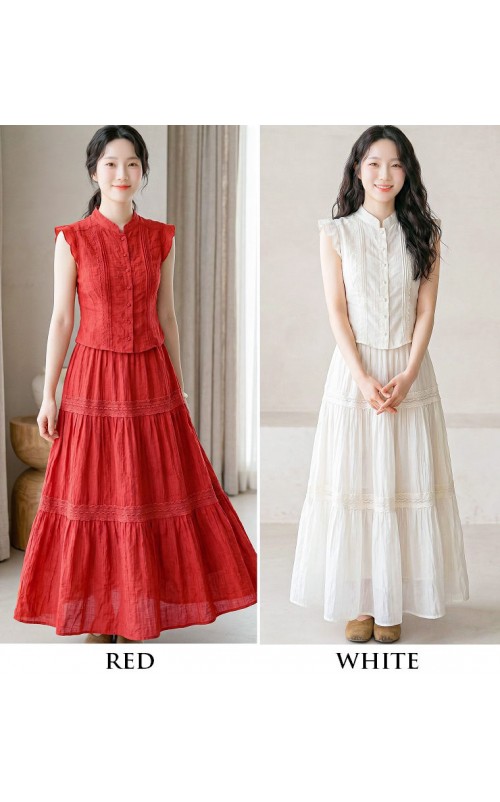 4✮- PAFRY3160 - Midi Dress (Top+Long Skirt)