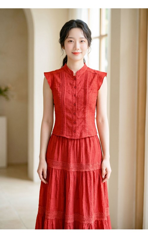 4✮- PAFRY3160 - Midi Dress (Top+Long Skirt)