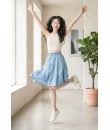4✮- PBFRY3841 - Denim Knee Skirt
