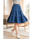 4✮- PBFRY3841 - Denim Knee Skirt