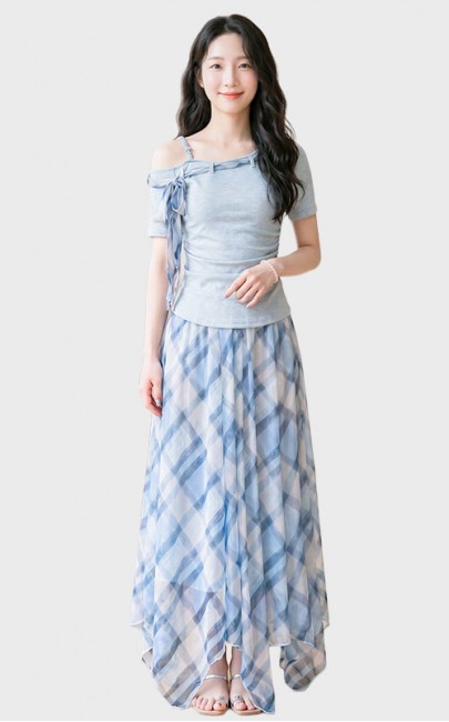 4✮- PBFRY3899 - Midi Dress (Top & Skirt)