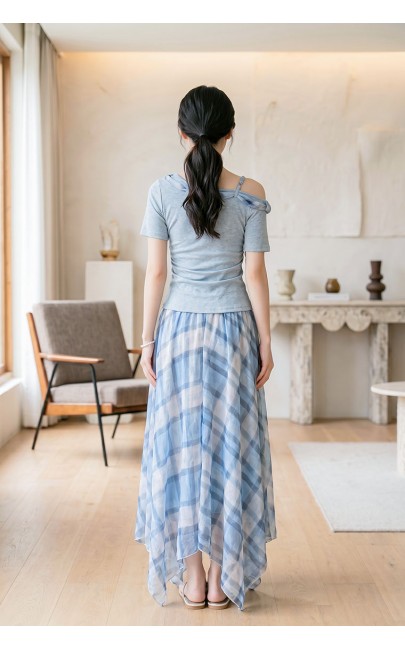 4✮- PBFRY3899 - Midi Dress (Top & Skirt)