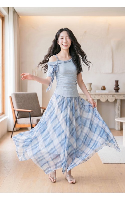 4✮- PBFRY3899 - Midi Dress (Top & Skirt)