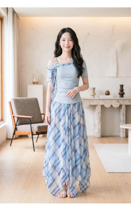 4✮- PBFRY3899 - Midi Dress (Top & Skirt)