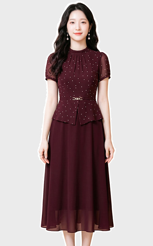 4✮- PBFRY74616 - Midi Dress