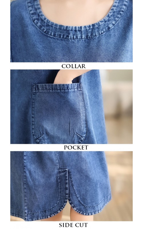 4✮- PBFRY74656  - Denim Dress