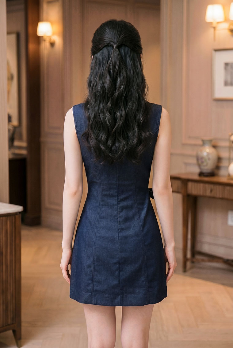 4✮- PCFRY4869 - Denim Mini Dress