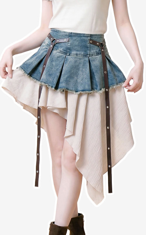4✮- PDFRY5628 - Denim Skirt 