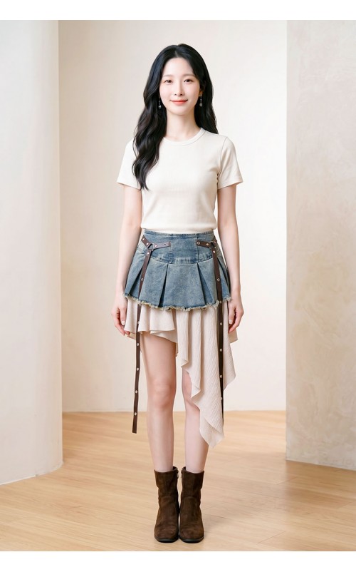4✮- PDFRY5628 - Denim Skirt 