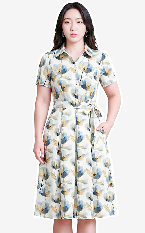 4✮- PDFRY5728 - Knee Dress