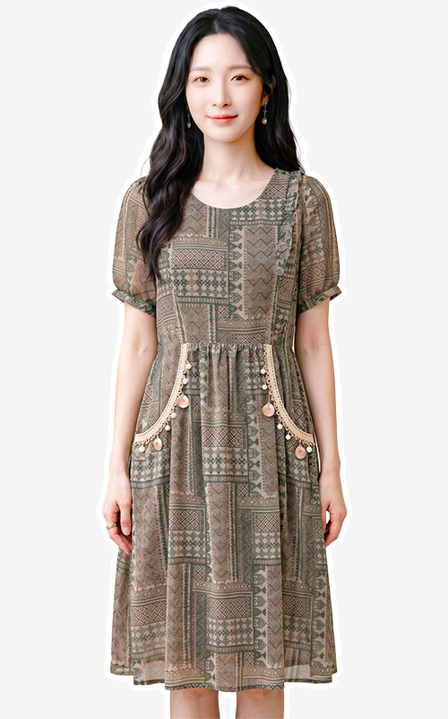 4✮- PDFRY5827 - Knee Dress