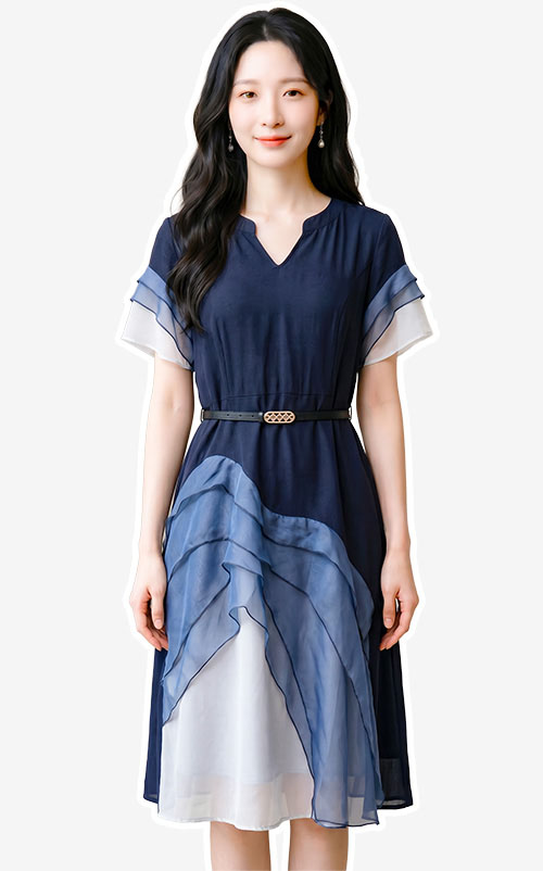 4✮- PDFRY5832 - Knee Dress