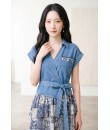 4✮- PDFRY5919 - Denim Midi Dress