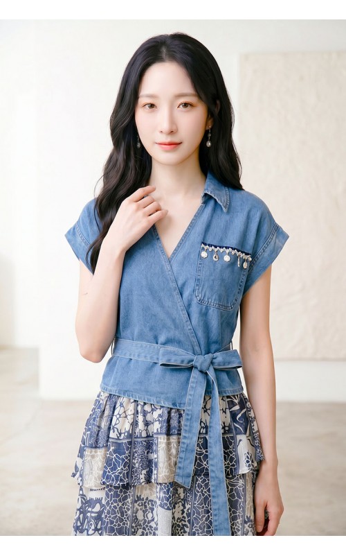 4✮- PDFRY5919 - Denim Midi Dress