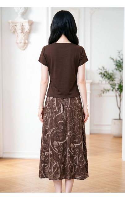 4✮- PDFRY5944 - Midi Dress (Top+Skirt)