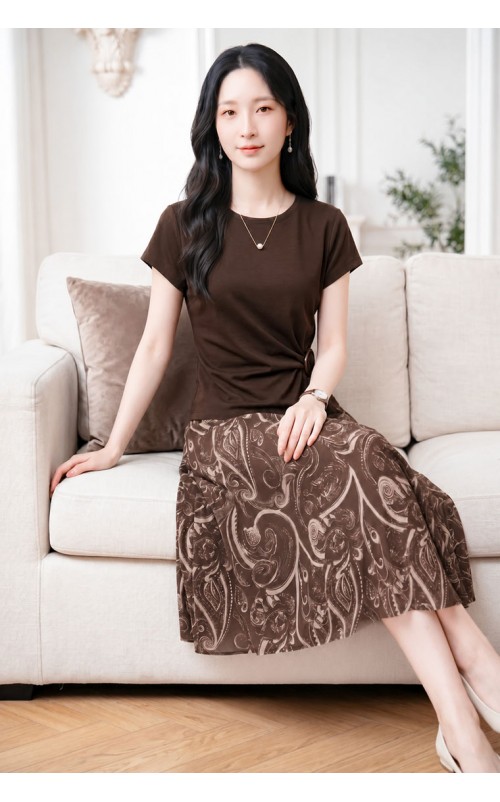 4✮- PDFRY5944 - Midi Dress (Top+Skirt)