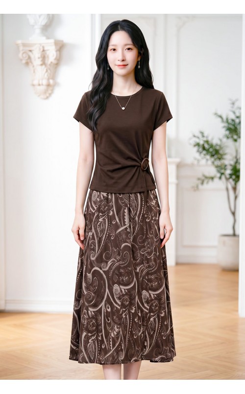 4✮- PDFRY5944 - Midi Dress (Top+Skirt)