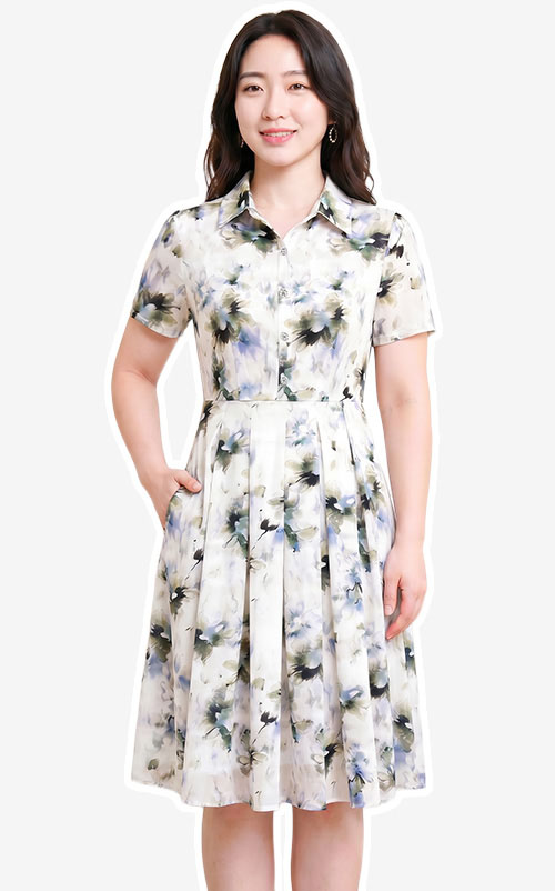 4✮- PDFRY6669 - Knee Dress