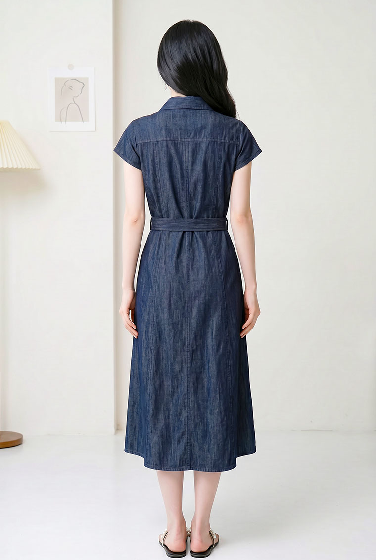 4✮- PDFRY6800 - Denim Midi Dress