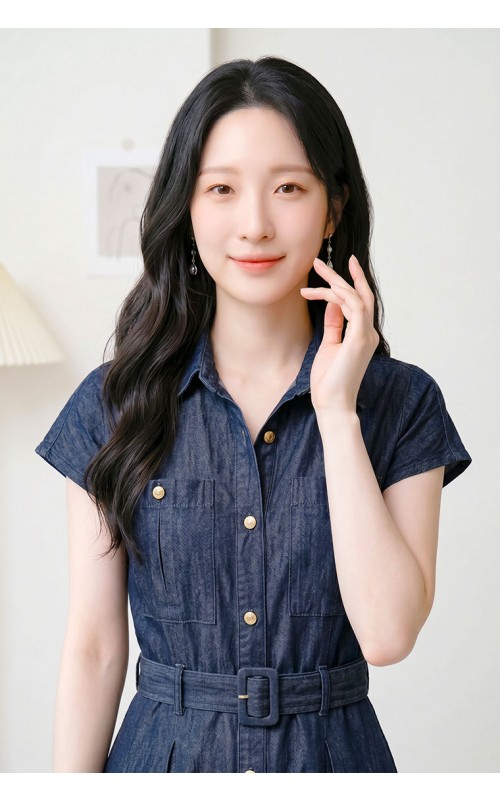 4✮- PDFRY6800 - Denim Midi Dress