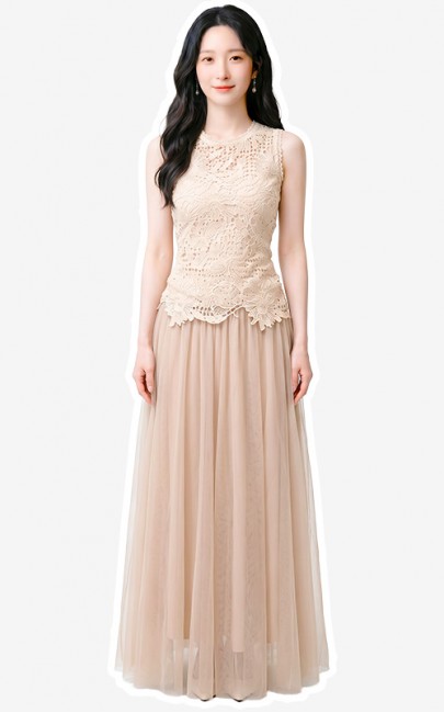 4✮- PDFRY6840 - Maxi Dress (Top+Skirt)