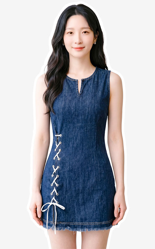4✮- PEFRY6798 - Denim Mini Dress