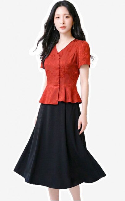 4✮- PEFRY6896 - Knee Dress (Small Cutting)