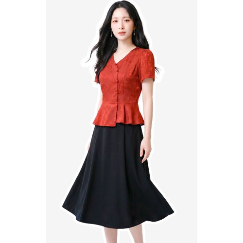 4✮- PEFRY6896 - Knee Dress (Small Cutting)