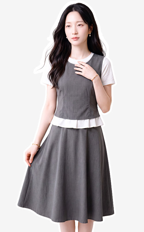 4✮- PEFRY7016 - Knee Dress (Small Cutting)