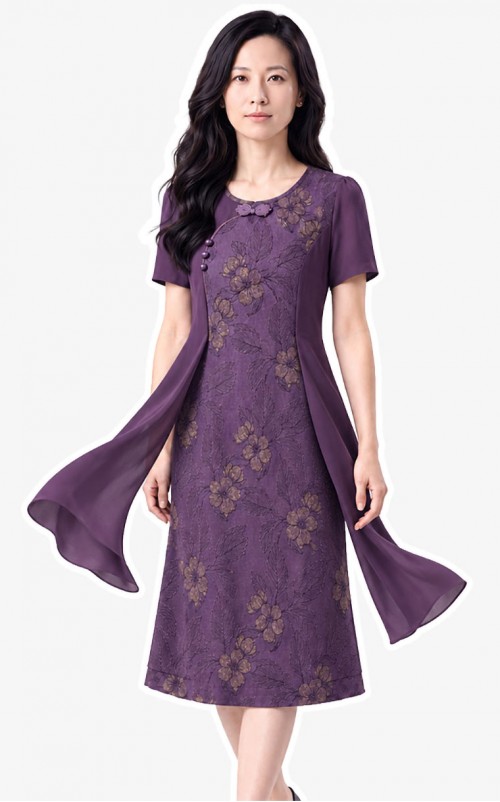 4✮- PEFRY7022 - Knee Dress