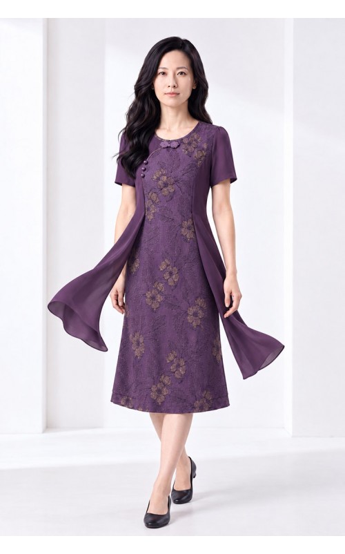 4✮- PEFRY7022 - Knee Dress