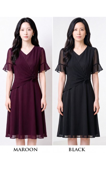 4✮- PEFRY7025 - Knee Dress (Small Cutting)
