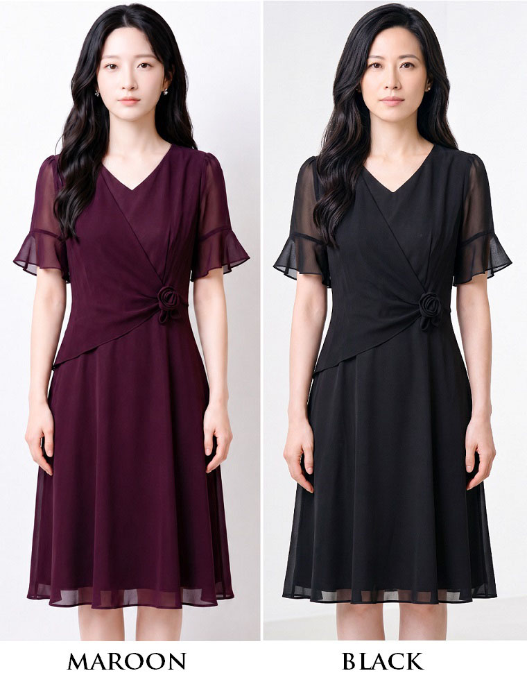 4✮- PEFRY7025 - Knee Dress (Small Cutting)