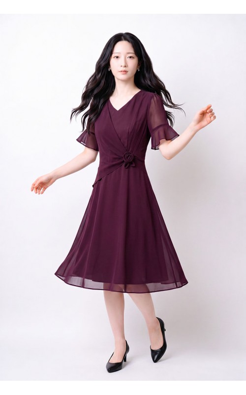 4✮- PEFRY7025 - Knee Dress (Small Cutting)