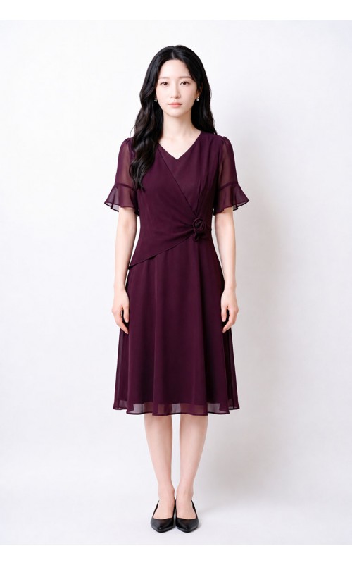 4✮- PEFRY7025 - Knee Dress (Small Cutting)