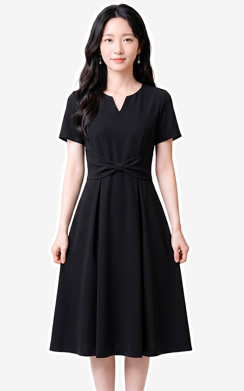 4✮- PEFRY7095 - Knee Dress
