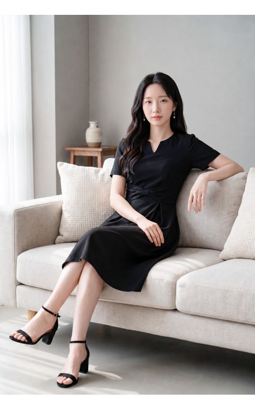 4✮- PEFRY7095 - Knee Dress