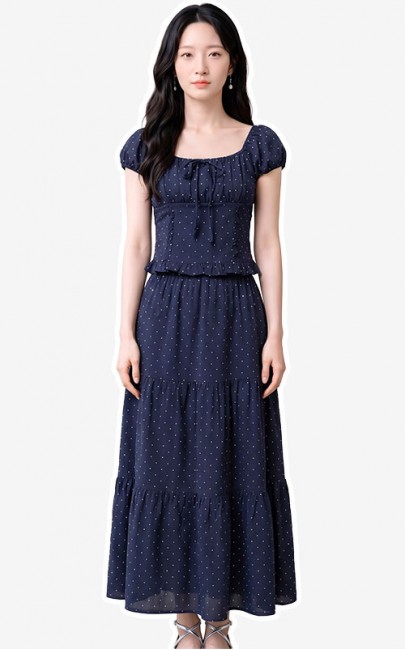4✮- PEFRY6840 - Midi Dress (Top+Skirt)