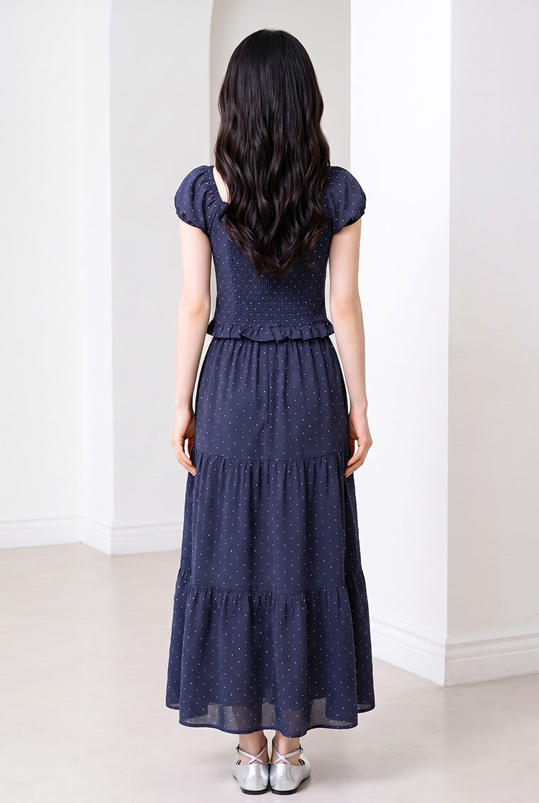4✮- PEFRY6840 - Midi Dress (Top+Skirt)