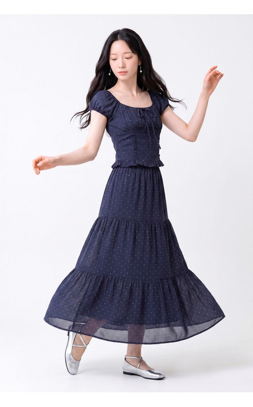 4✮- PEFRY6840 - Midi Dress (Top+Skirt)
