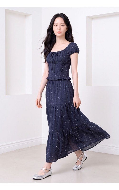 4✮- PEFRY6840 - Midi Dress (Top+Skirt)
