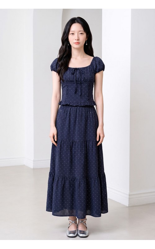 4✮- PEFRY6840 - Midi Dress (Top+Skirt)